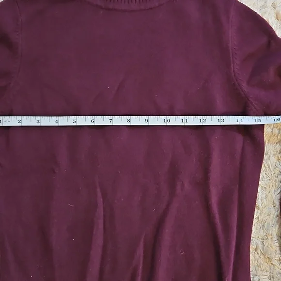French Connection Burgundy Knit Turtleneck Sweater - Picture 4 of 6